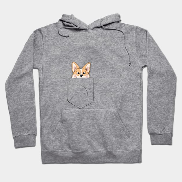 Corgi in a Pocket Hoodie by Lady Lilac